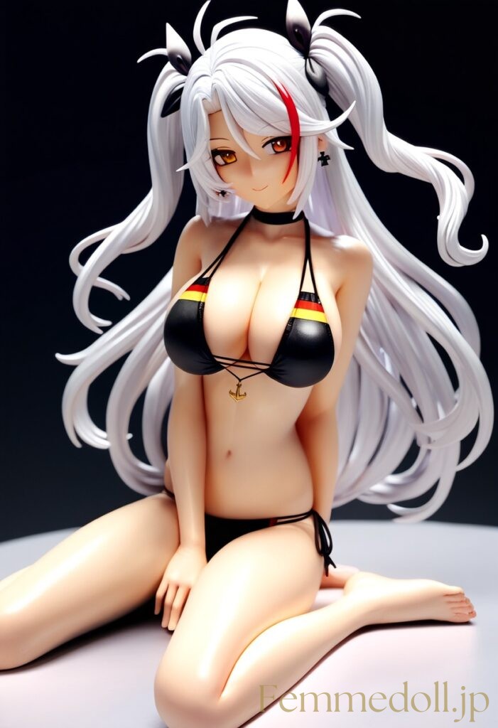 アズールレーン　プリンツ・オイゲン(ビキニ)のフィギュア風エロ画像 3枚目