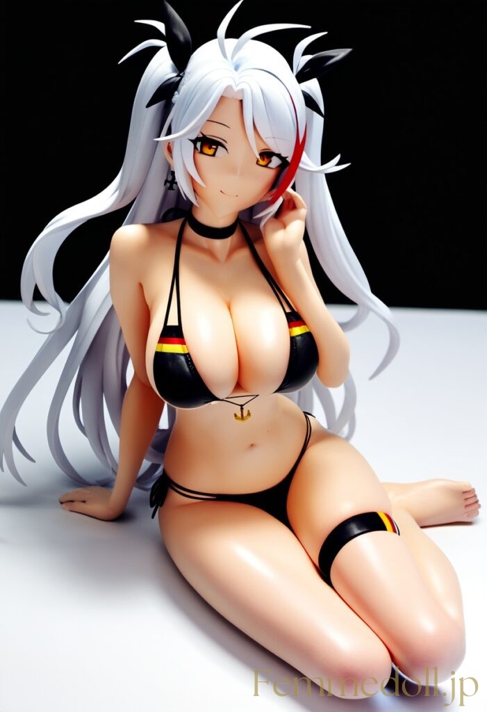 アズールレーン　プリンツ・オイゲン(ビキニ)のフィギュア風エロ画像 7枚目