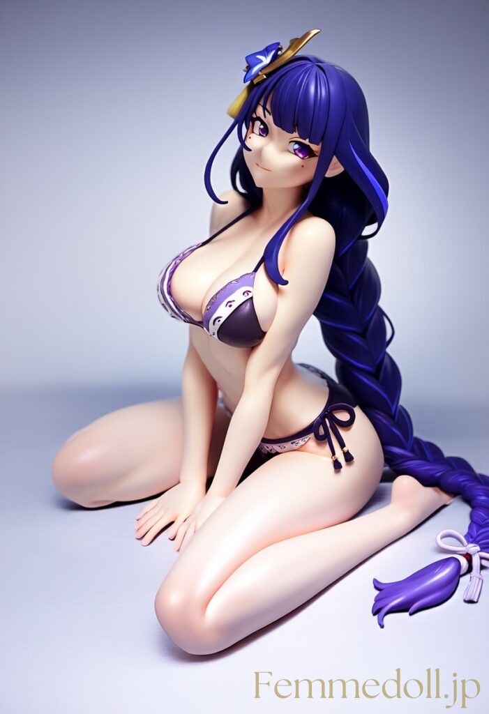 【エロ画像】原神 雷電将軍のビキニフィギュア風AIイラスト 29枚目