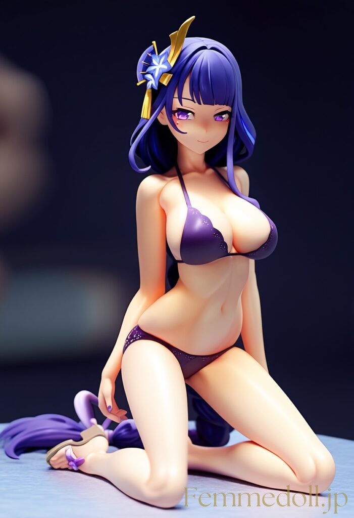 【エロ画像】原神 雷電将軍のビキニフィギュア風AIイラスト 24枚目