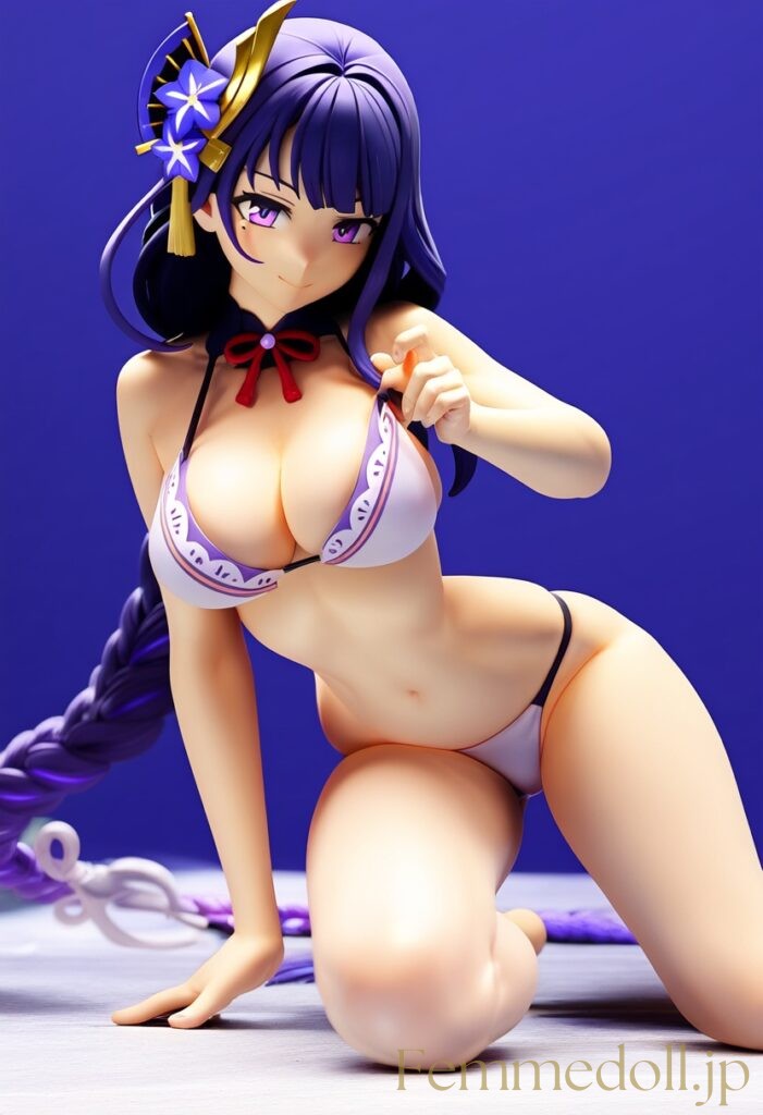 【エロ画像】原神 雷電将軍のビキニフィギュア風AIイラスト 25枚目