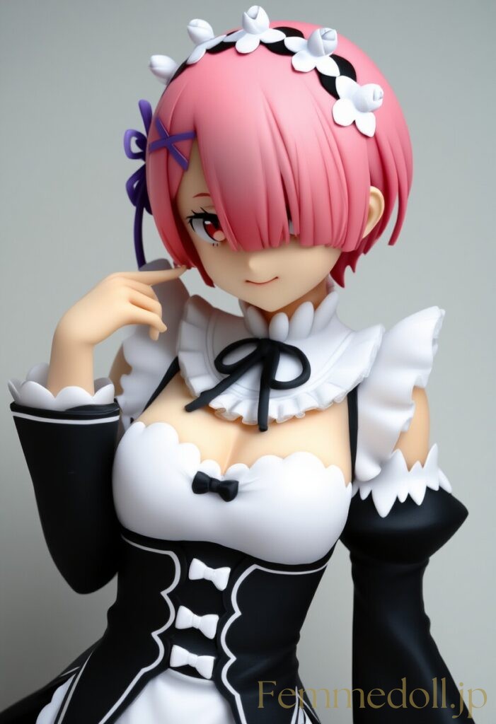 リゼロ　ラムのフィギュア風AIイラスト 4枚目