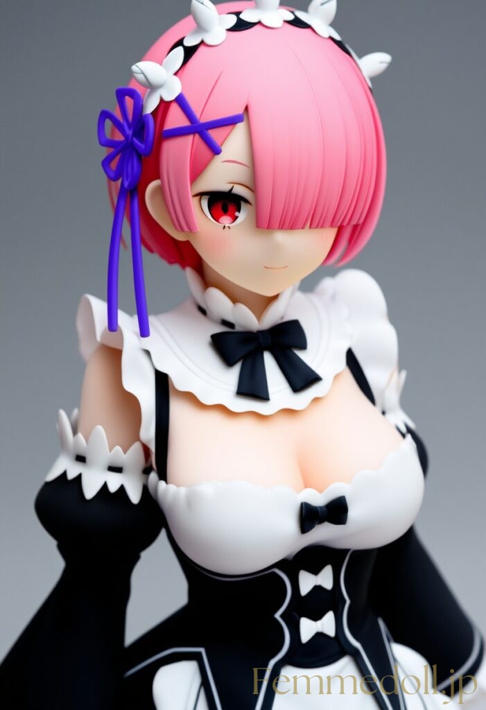 リゼロ　ラムのフィギュア風AIイラスト 1枚目