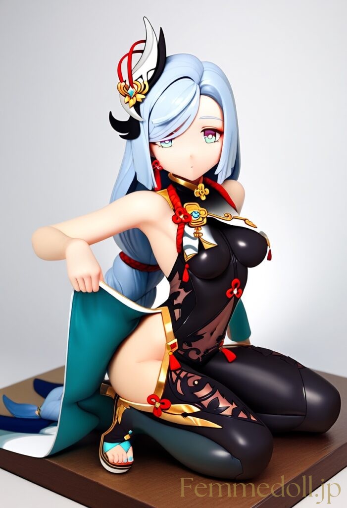 【エロ画像】原神 申鶴のフィギュア風AIイラスト