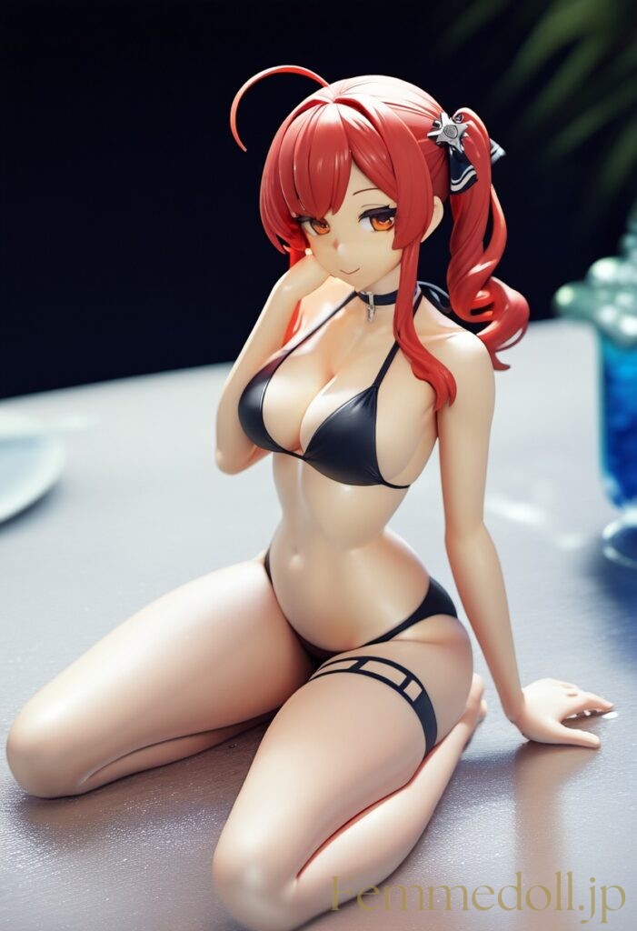 アズールレーン　ザラ（ビキニ）のフィギュア風エロ画像 13枚目