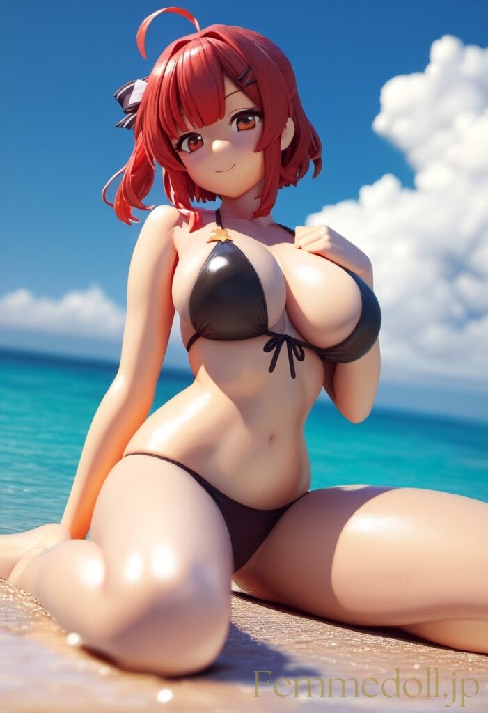 アズールレーン　ザラ（ビキニ）のフィギュア風エロ画像 2枚目