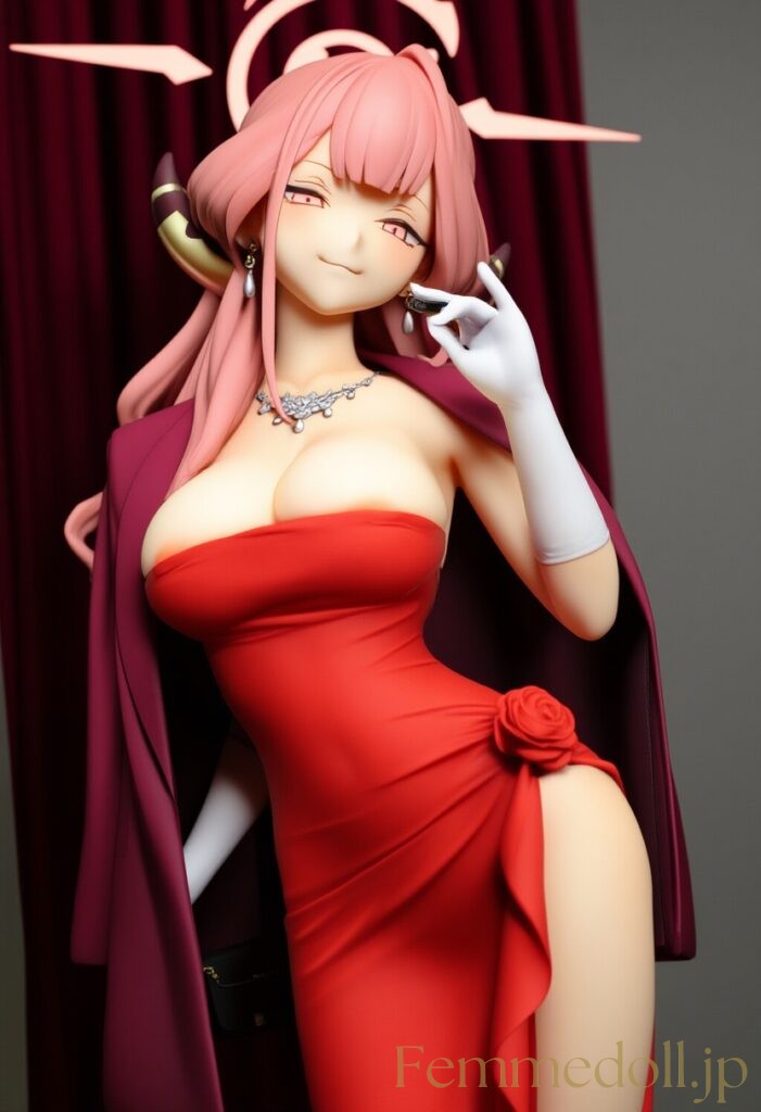 ブルーアーカイブ　アル(ドレス)のフィギュア風AIエロ画像 13枚目