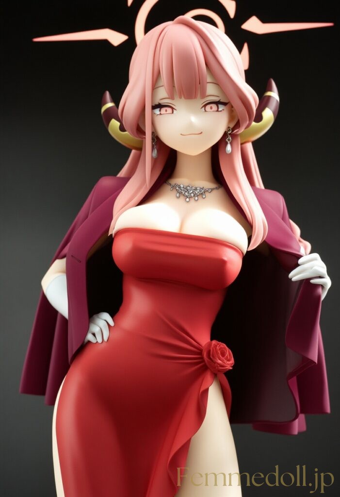 ブルーアーカイブ　アル(ドレス)のフィギュア風AIエロ画像 20枚目