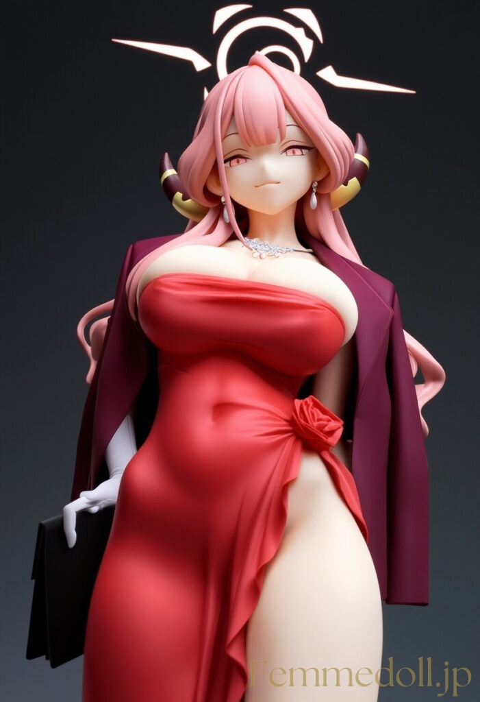 ブルーアーカイブ　アル(ドレス)のフィギュア風AIエロ画像 8枚目