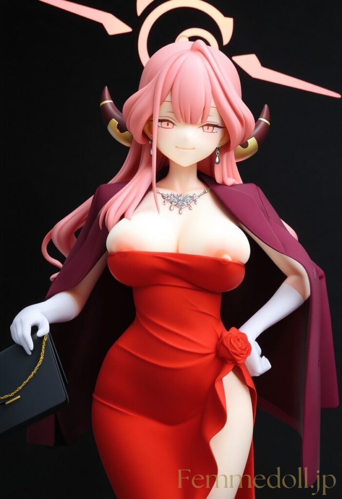 ブルーアーカイブ　アル(ドレス)のフィギュア風AIエロ画像 4枚目