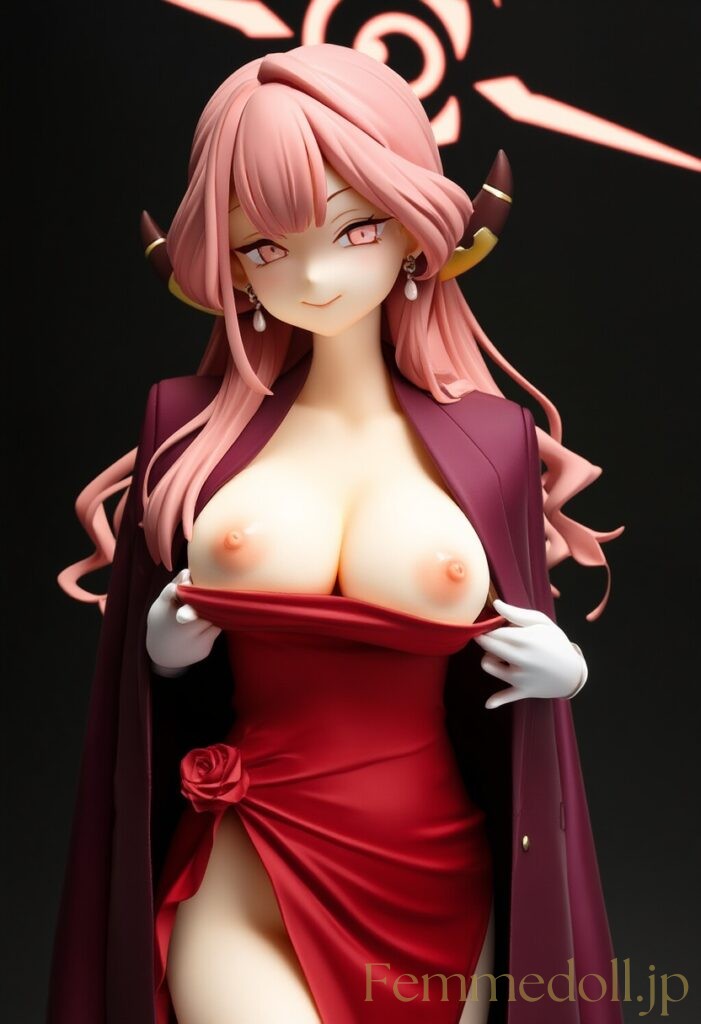 ブルーアーカイブ　アル(ドレス)のフィギュア風AIエロ画像 1枚目