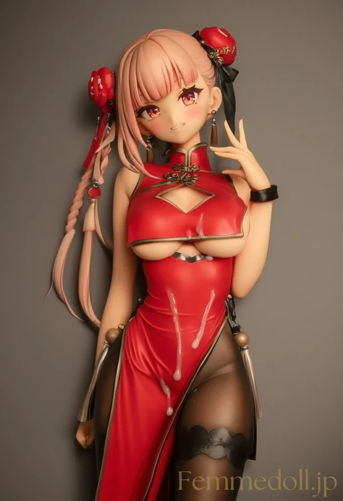 旗袍が透ける…！チャイナ娘の桃源郷に、とろける白をぶち込め！【エロ画像】 15枚目