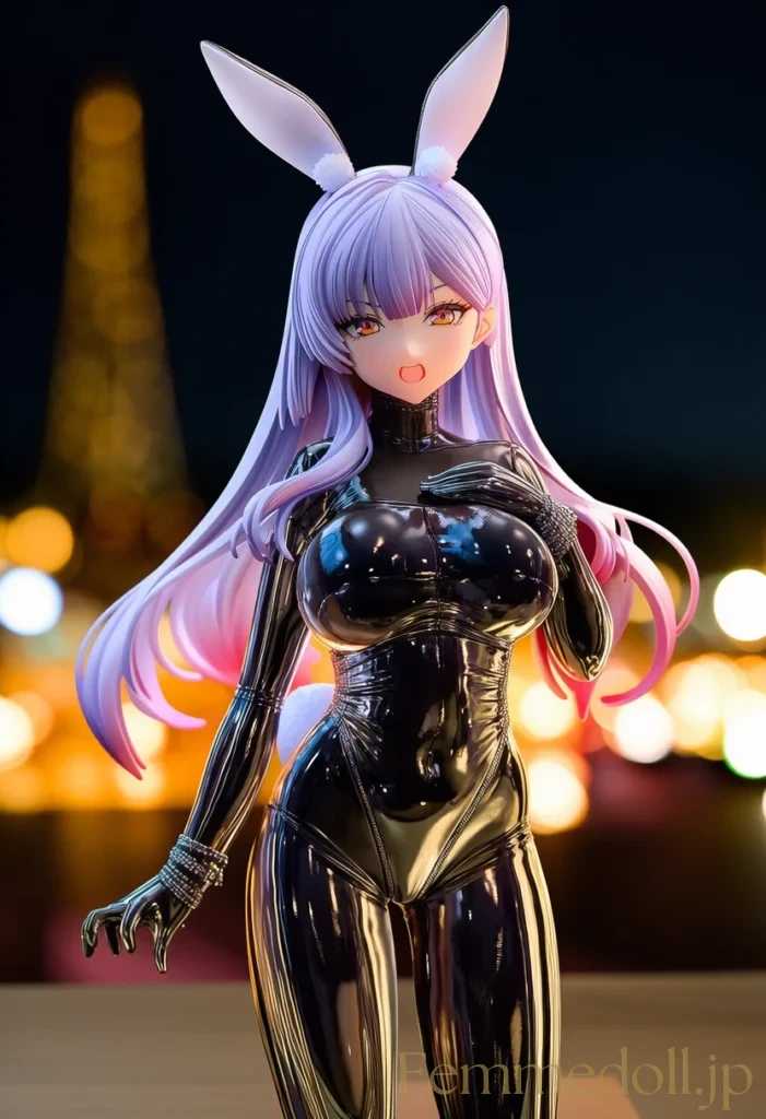 全身光沢ラテックスバニーがの悩殺ボディラインに君は耐えられるか。 33枚目