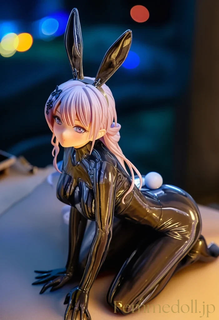 全身光沢ラテックスバニーがの悩殺ボディラインに君は耐えられるか。 25枚目