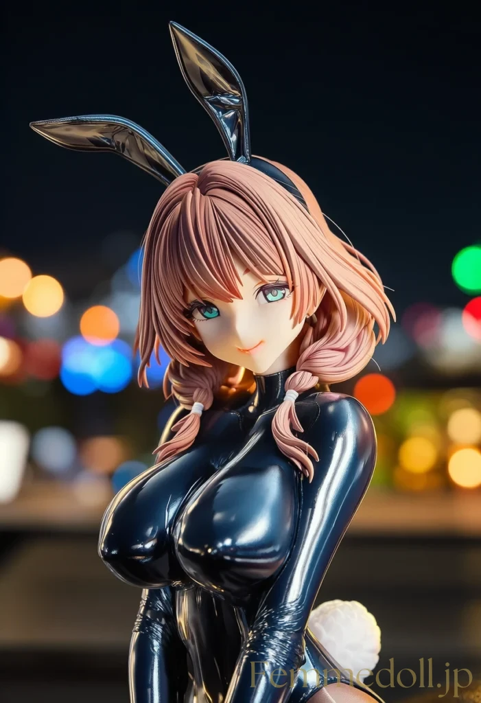 全身光沢ラテックスバニーがの悩殺ボディラインに君は耐えられるか。 21枚目