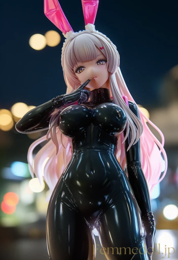 全身光沢ラテックスバニーがの悩殺ボディラインに君は耐えられるか。 20枚目