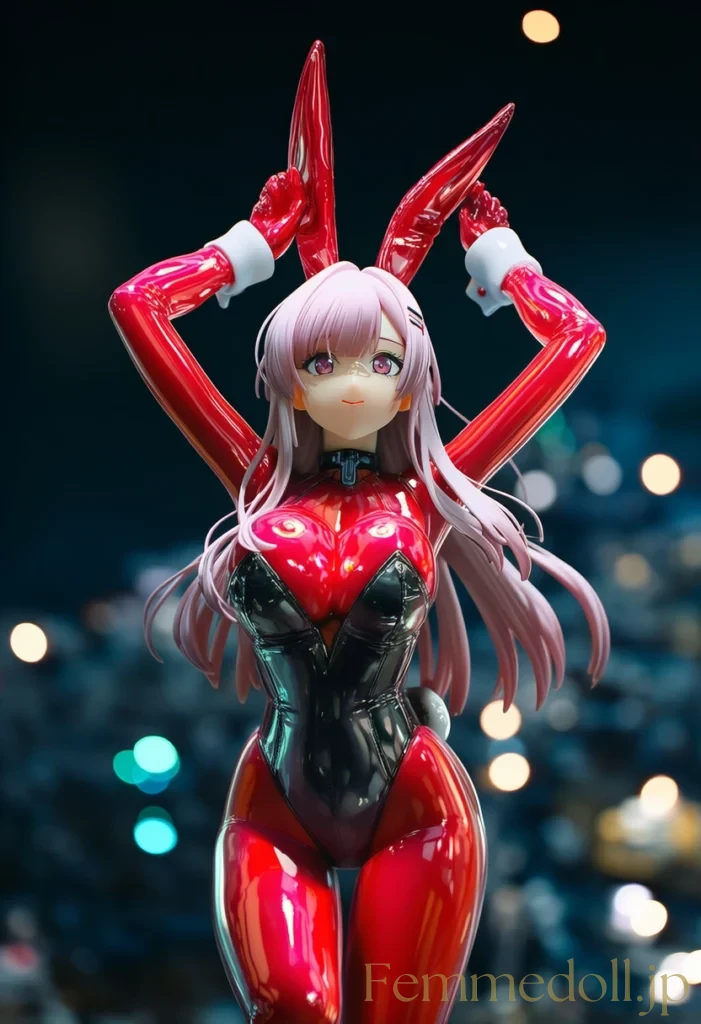 全身光沢ラテックスバニーがの悩殺ボディラインに君は耐えられるか。 32枚目