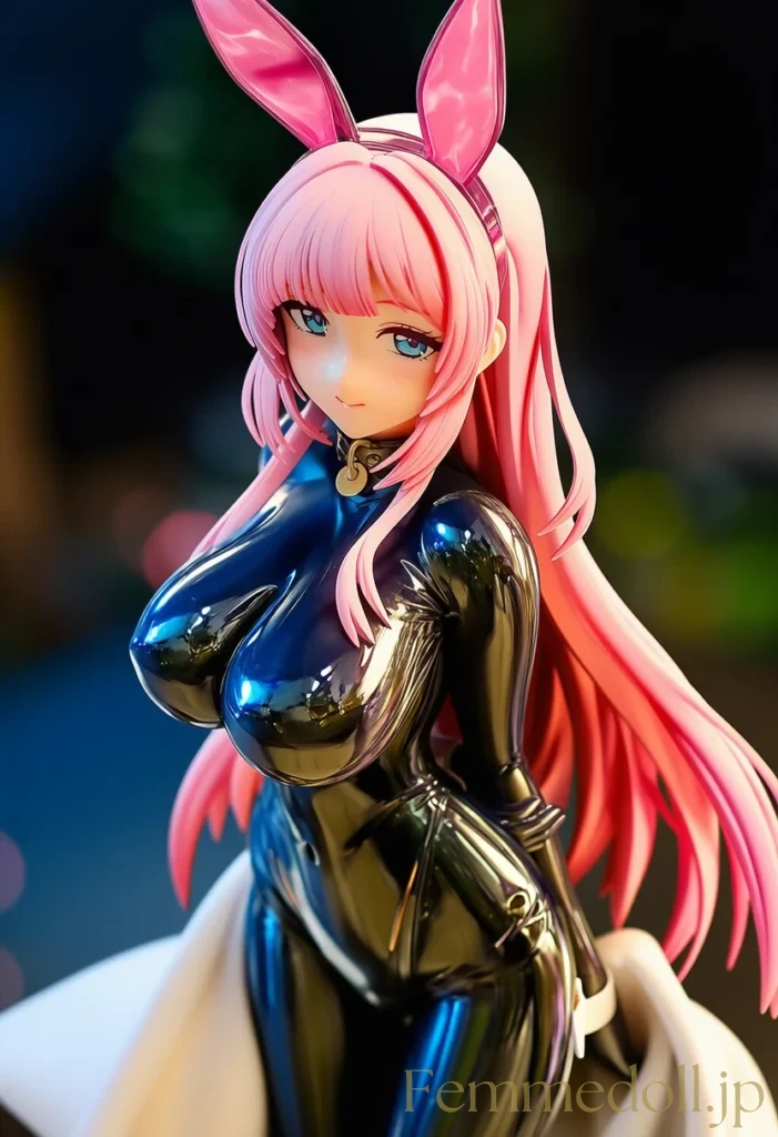 全身光沢ラテックスバニーがの悩殺ボディラインに君は耐えられるか。 2枚目