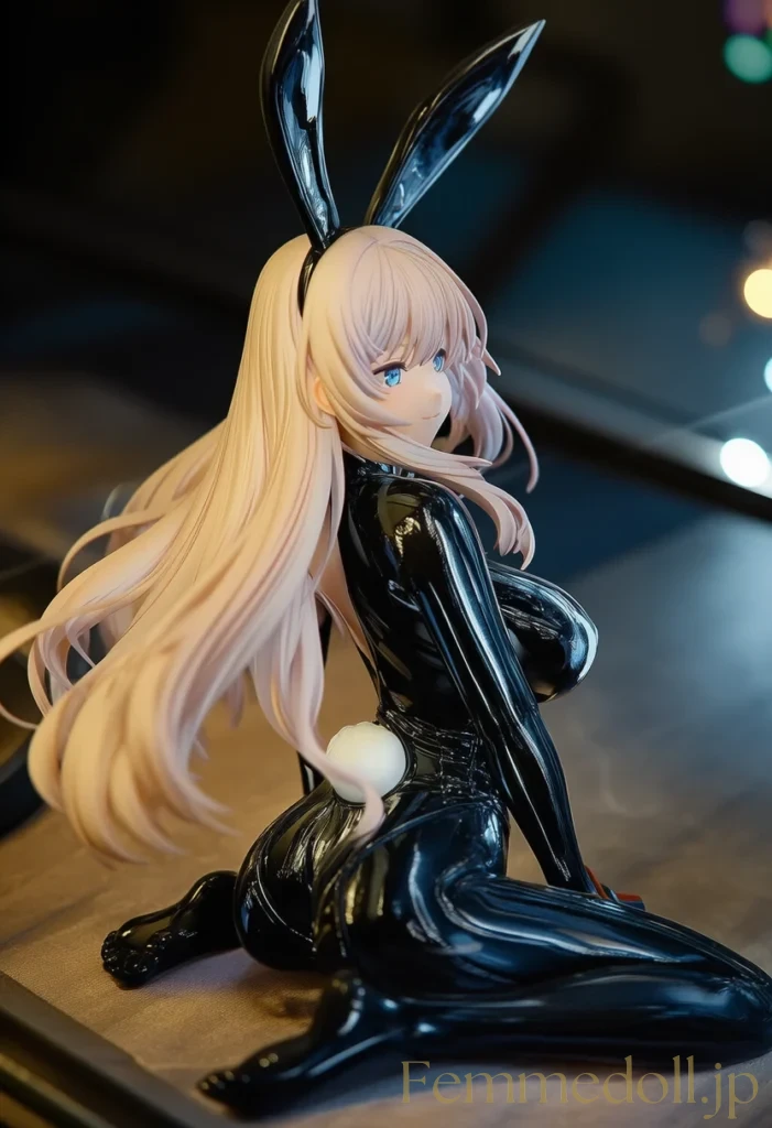 全身光沢ラテックスバニーがの悩殺ボディラインに君は耐えられるか。 4枚目