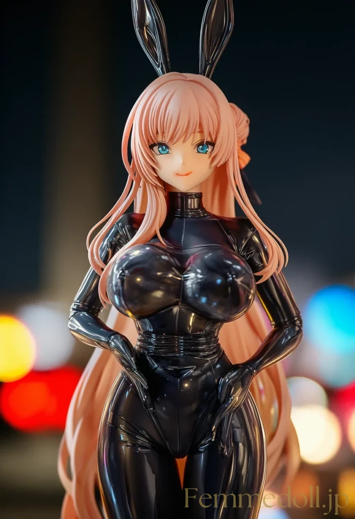 全身光沢ラテックスバニーがの悩殺ボディラインに君は耐えられるか。 30枚目