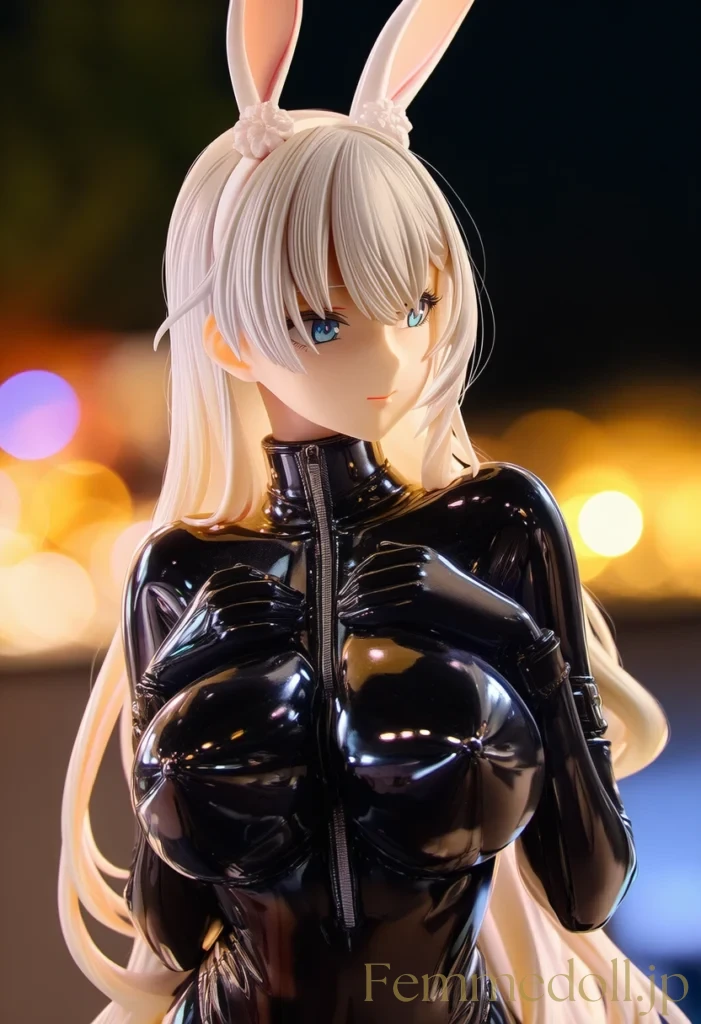 全身光沢ラテックスバニーがの悩殺ボディラインに君は耐えられるか。 26枚目