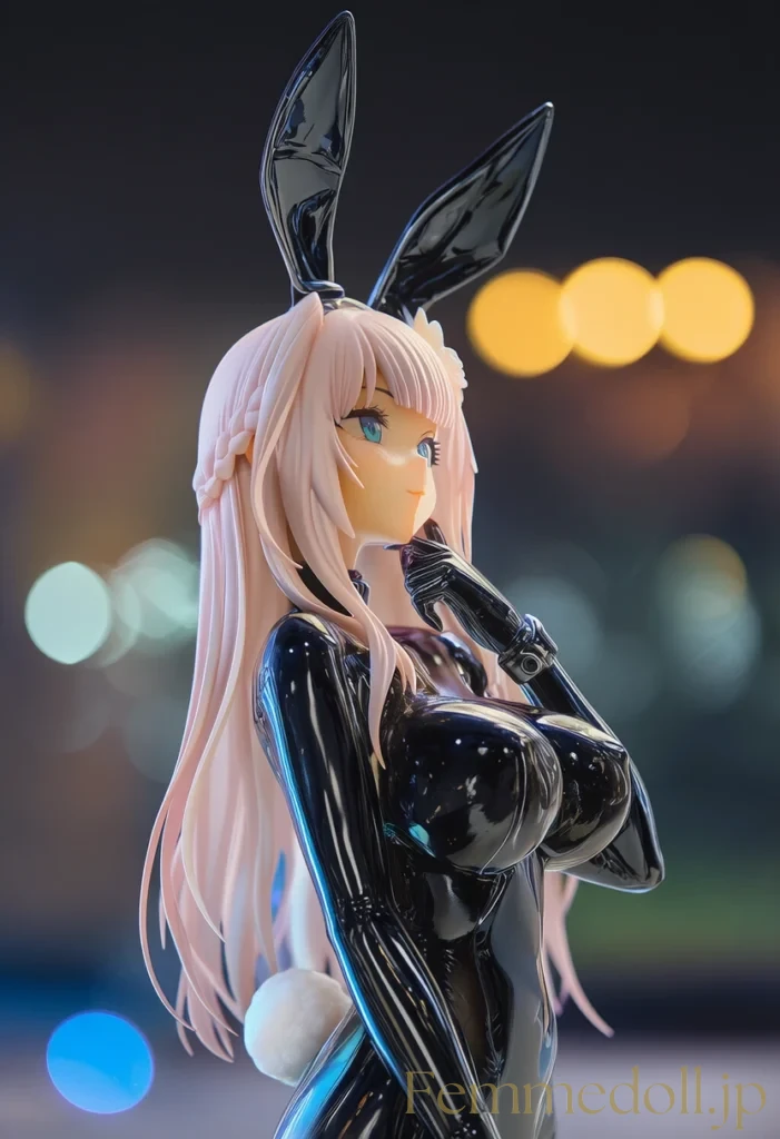 全身光沢ラテックスバニーがの悩殺ボディラインに君は耐えられるか。 22枚目