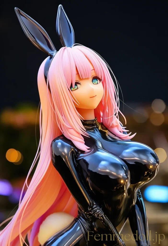 全身光沢ラテックスバニーがの悩殺ボディラインに君は耐えられるか。 29枚目