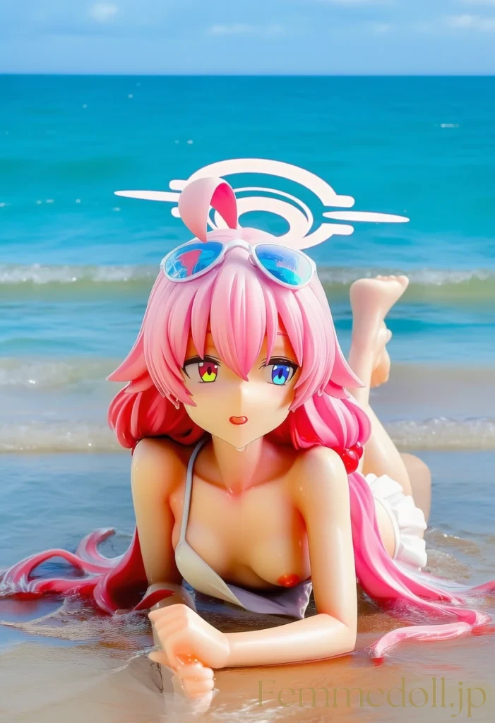 「ん〜…先生、日焼け止め塗ってくれる？♡」ホシノの無防備な水着姿に興奮しちゃう♡【ブルアカエロ画像】 17枚目