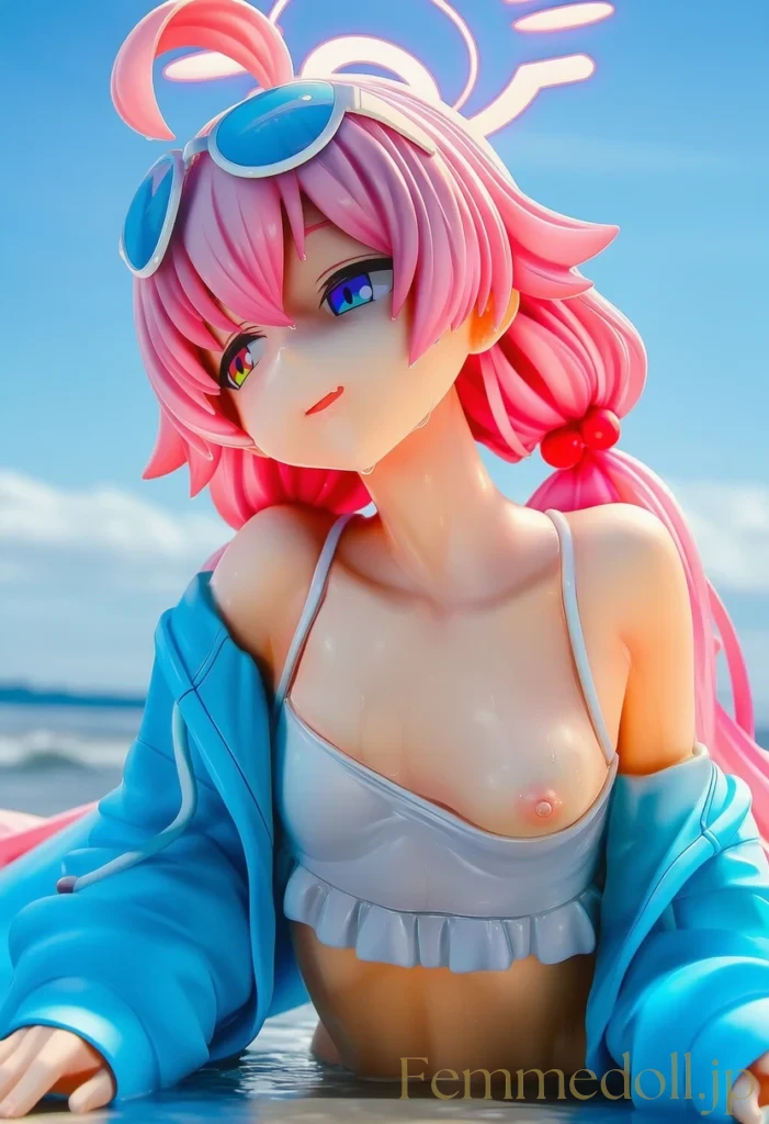 「ん〜…先生、日焼け止め塗ってくれる？♡」ホシノの無防備な水着姿に興奮しちゃう♡【ブルアカエロ画像】 18枚目