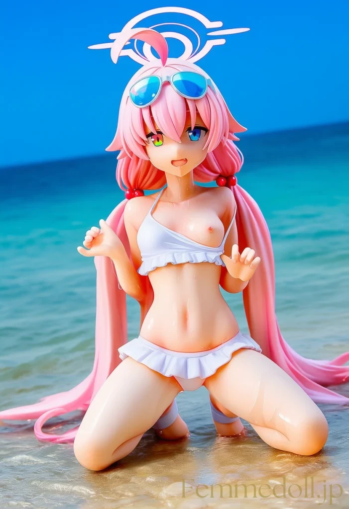 「ん〜…先生、日焼け止め塗ってくれる？♡」ホシノの無防備な水着姿に興奮しちゃう♡【ブルアカエロ画像】 4枚目