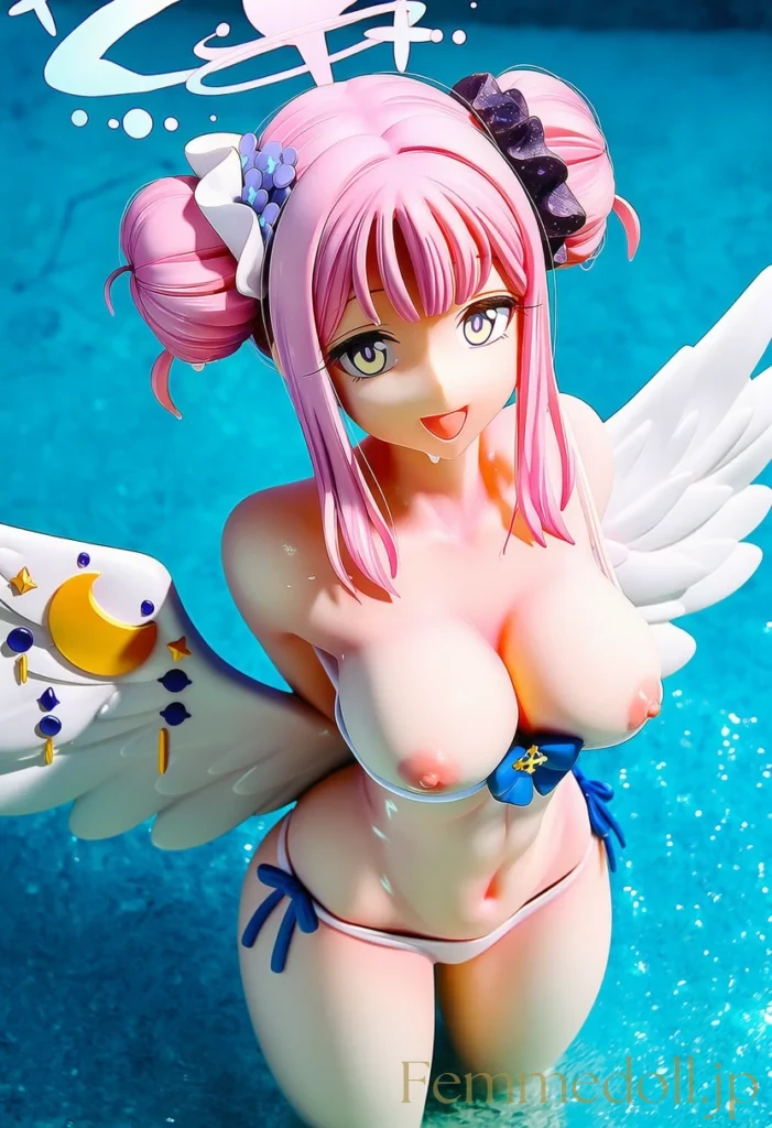 ミカが背徳の純白ボディを先生に見せつける！白いビキニが可愛すぎる♡【ブルアカエロ画像】 15枚目