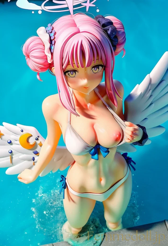 ミカが背徳の純白ボディを先生に見せつける！白いビキニが可愛すぎる♡【ブルアカエロ画像】 19枚目