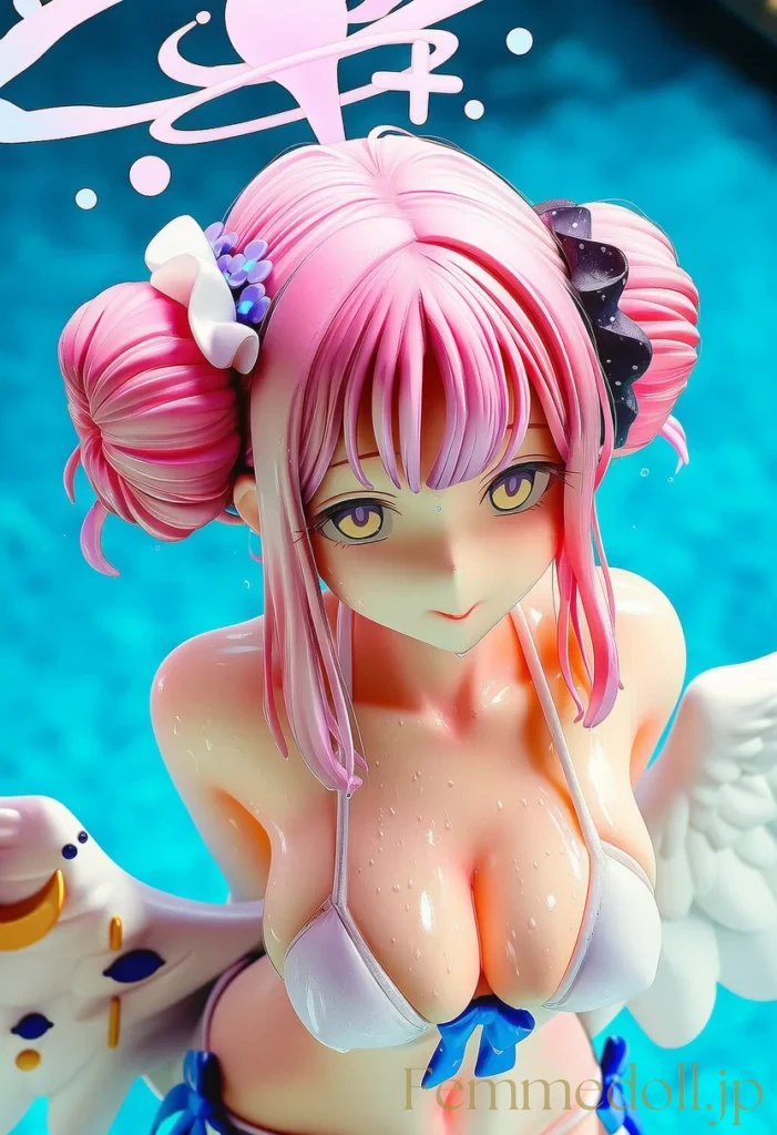 ミカが背徳の純白ボディを先生に見せつける！白いビキニが可愛すぎる♡【ブルアカエロ画像】 4枚目