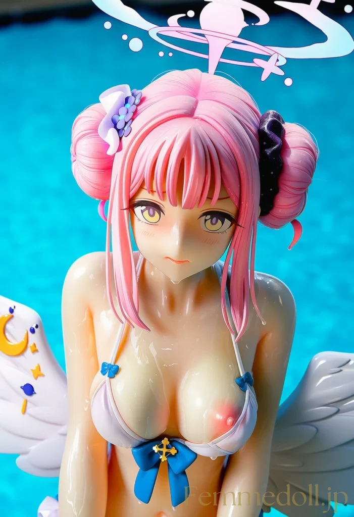 ミカが背徳の純白ボディを先生に見せつける！白いビキニが可愛すぎる♡【ブルアカエロ画像】 1枚目