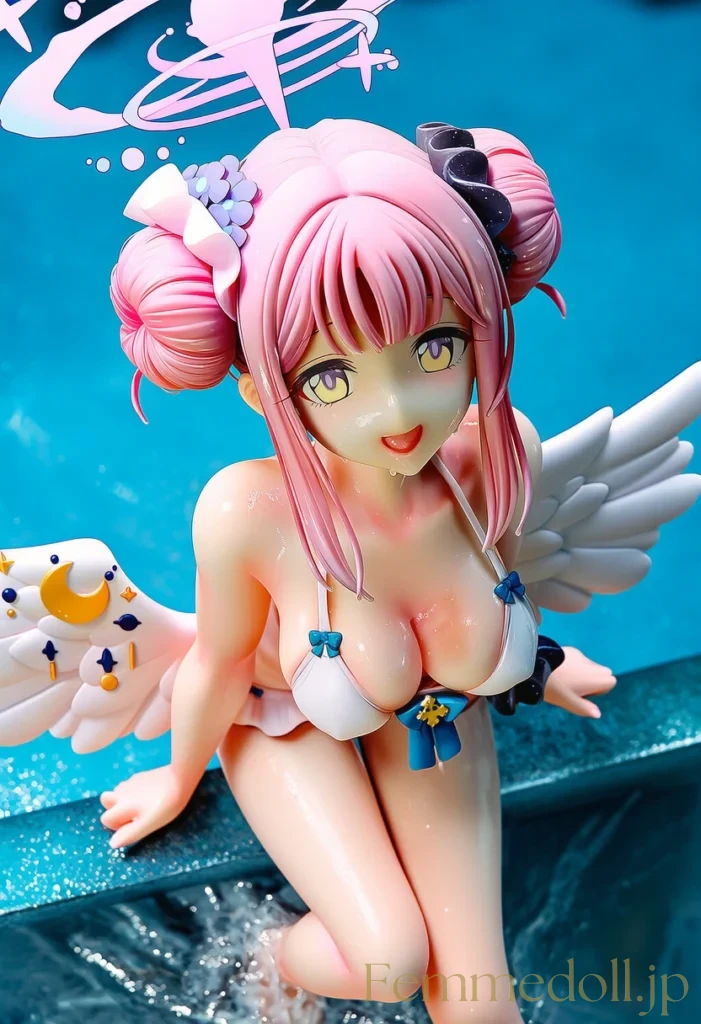 ミカが背徳の純白ボディを先生に見せつける！白いビキニが可愛すぎる♡【ブルアカエロ画像】 17枚目