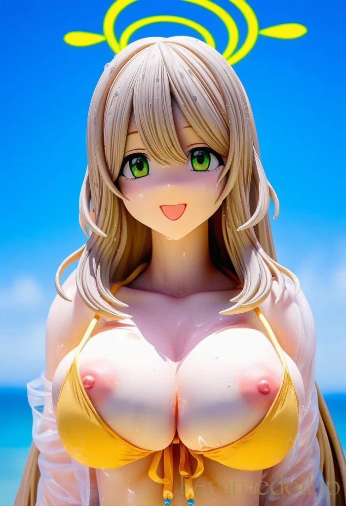 ノノミの豊満すぎるボディが引き立つ水着姿がたまらない！【ブルアカエロ画像】 17枚目