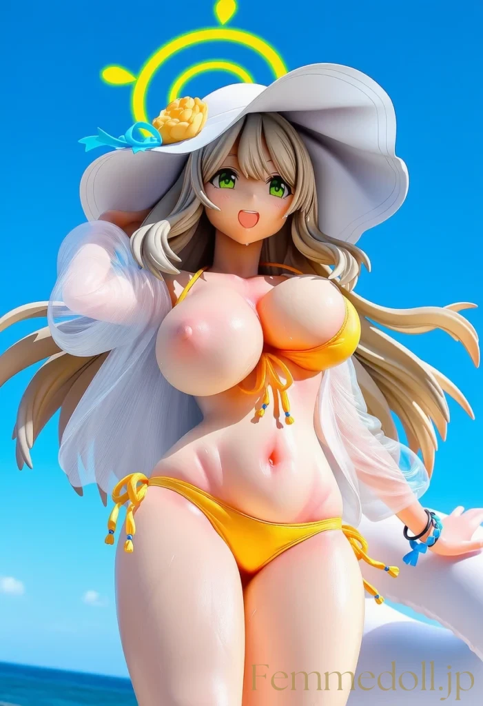 ノノミの豊満すぎるボディが引き立つ水着姿がたまらない！【ブルアカエロ画像】 19枚目