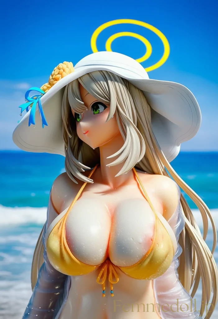 ノノミの豊満すぎるボディが引き立つ水着姿がたまらない！【ブルアカエロ画像】 2枚目