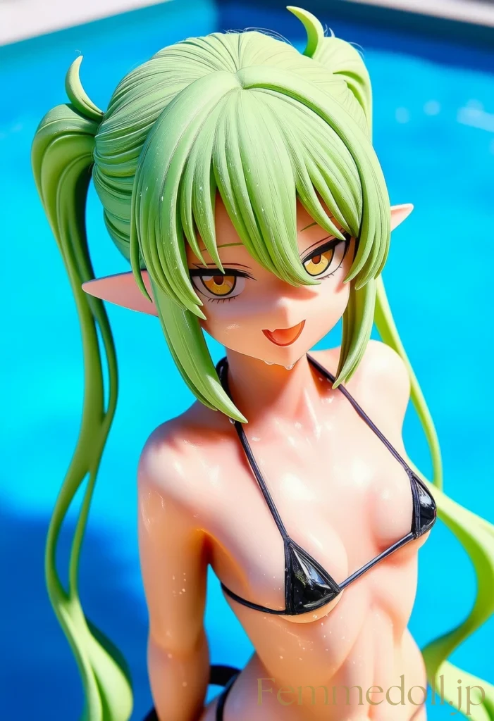 ノゾミの挑発的なマイクロビキニ姿に堪らず…【ブルアカエロ画像】 1枚目