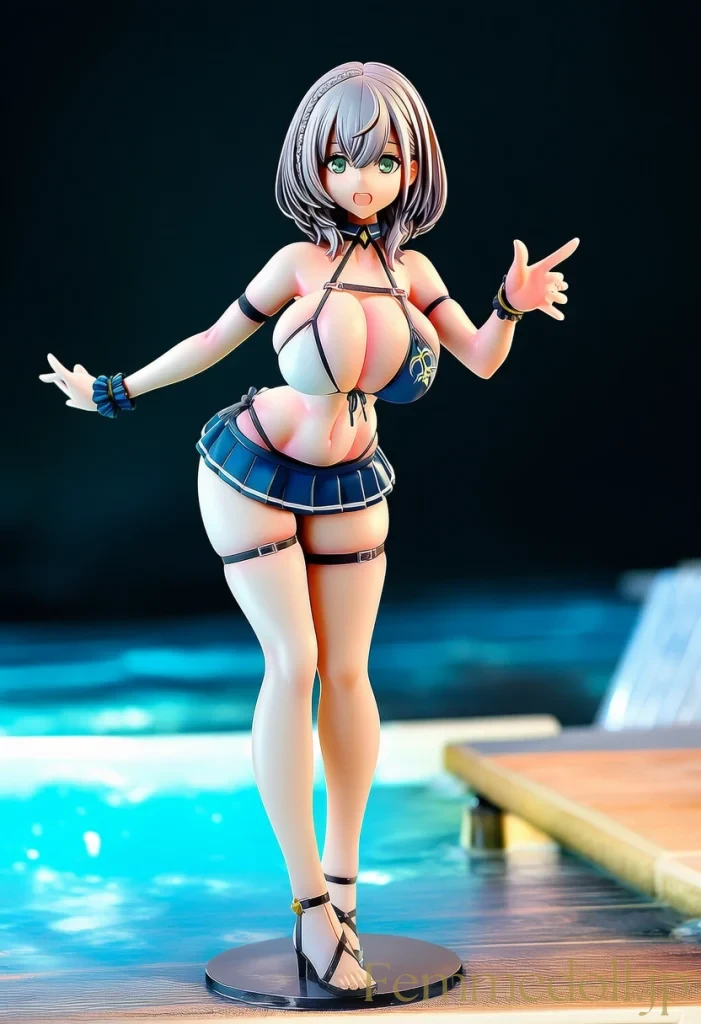 いつもの鎧を脱いだら…まさかの水着姿！ギャップがたまらないノエル団長にドキッ♡【Vtuberエロ画像】 4枚目