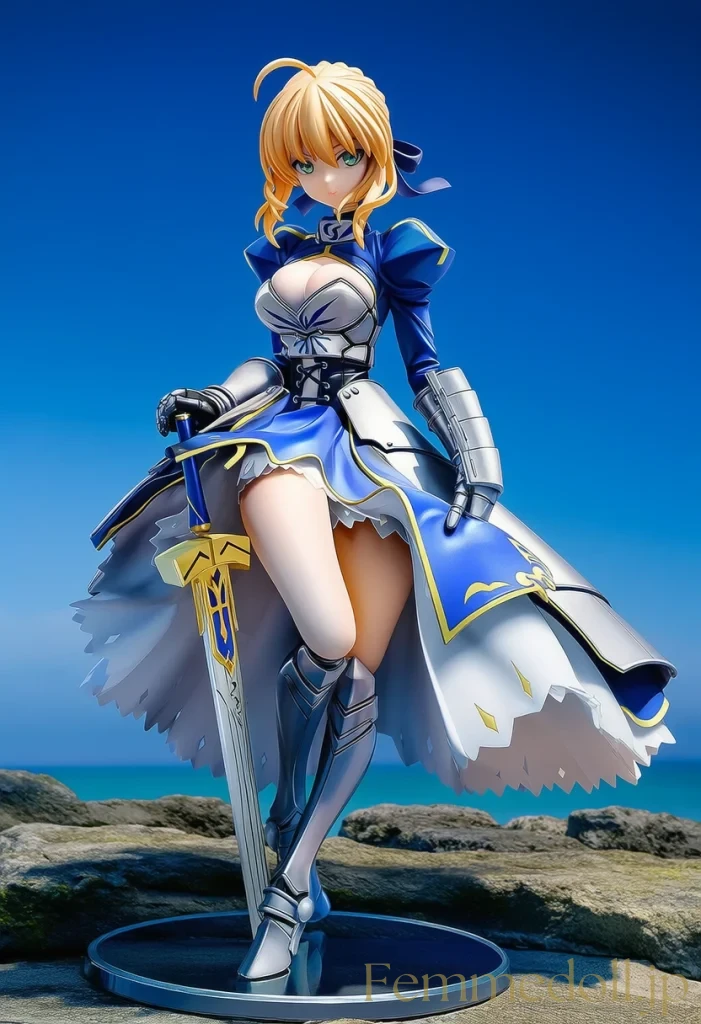 【FGO】セイバーの肌露出立ち姿で優美ポーズ、フィギュアの如く【AIイラスト24枚】 11枚目