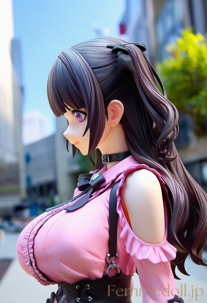 【オリジナル】地雷系女子の巨乳が服からこぼれプルプル揺れ誘惑【フィギュアエロCG48枚】 37枚目