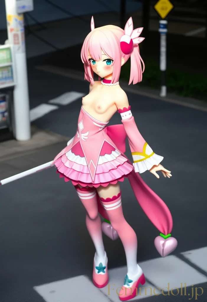 千代田桃「はあっ、誰か来る…」街中露出で細身ボディ丸出し【エロイラスト30枚】 9枚目