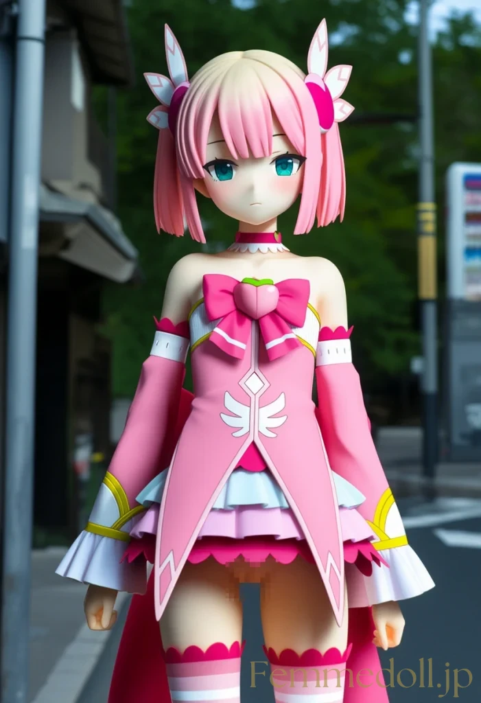 千代田桃「はあっ、誰か来る…」街中露出で細身ボディ丸出し【エロイラスト30枚】 22枚目