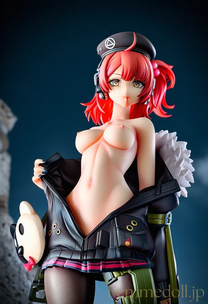 【ドルフロ】MP7：崩壊都市の闇に浮かぶ赤髪少女の秘められた裸身【AI生成イラスト24枚】 14枚目