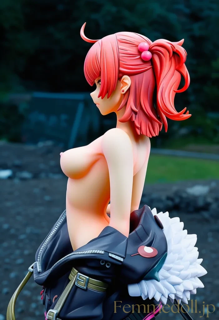 【ドルフロ】MP7：崩壊都市の闇に浮かぶ赤髪少女の秘められた裸身【AI生成イラスト24枚】 10枚目