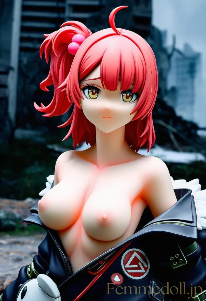 【ドルフロ】MP7：崩壊都市の闇に浮かぶ赤髪少女の秘められた裸身【AI生成イラスト24枚】 13枚目