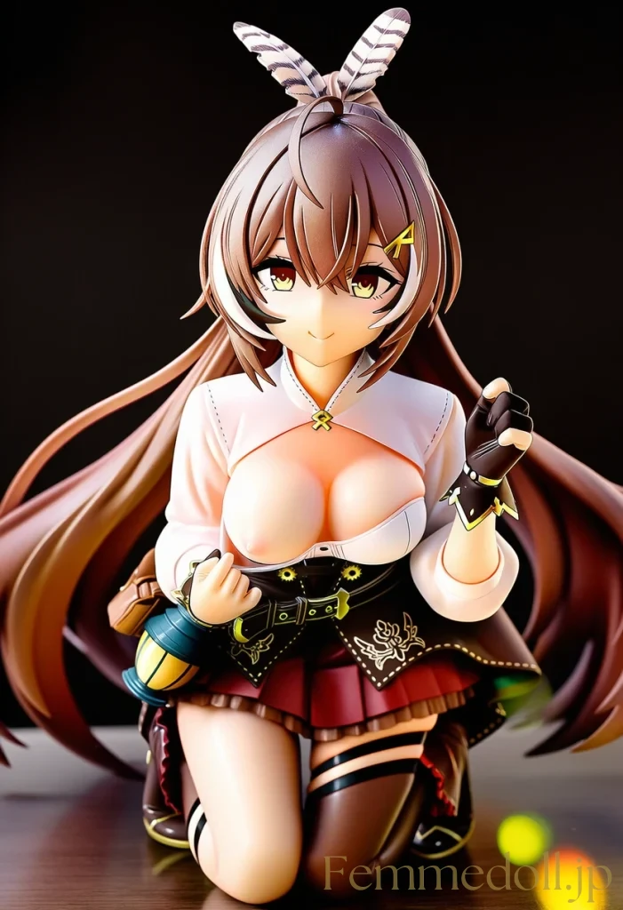 【Hololive】Nanashi Mumei「もっと見て…」清楚な彼女が誘惑ポーズ【フィギュア風AIエロ30枚】 6枚目