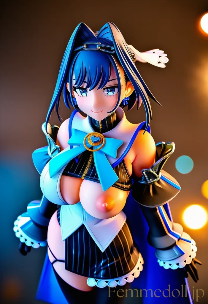 【hololive】オーロ・クロニー「触れたくなるでしょ？」爆乳見せつけ誘惑【フィギュア風AIエロ24枚】 13枚目