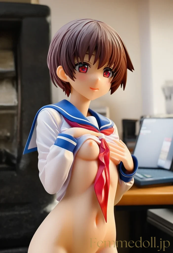 【咲-Saki-】宮永咲「恥ずかしい…」制服セミヌードで乳首チラ見せ悶々【エロCG36枚】 1枚目